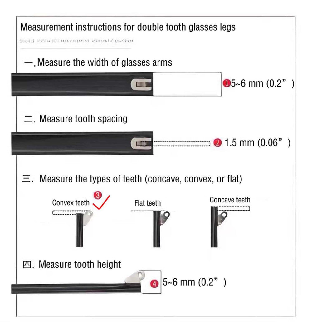 Double convex teeth design on replacement arms