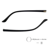 Black TR90 glasses temple arms replacement kit – front view