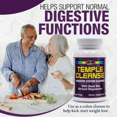 Illustration of Temple Cleanse digestive cleanse ingredients and oxygen release