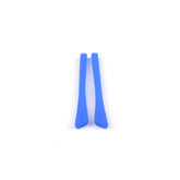 Blue silicone temple end tip for flat metal eyeglass legs (2x1mm)