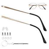 Gold metal eyeglasses temple replacement legs — main product shot