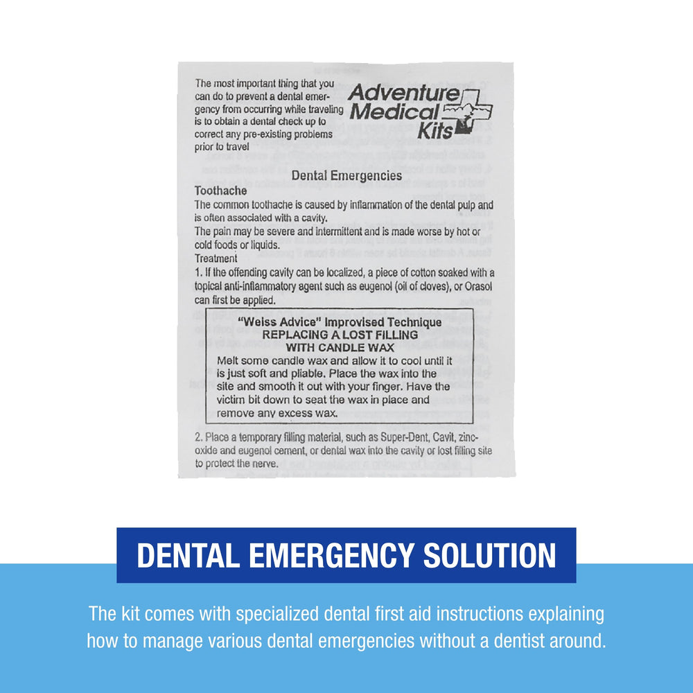 Temporary cavity filling materials included in the kit