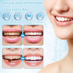 Female model wearing the adjustable veneer set with a natural smile