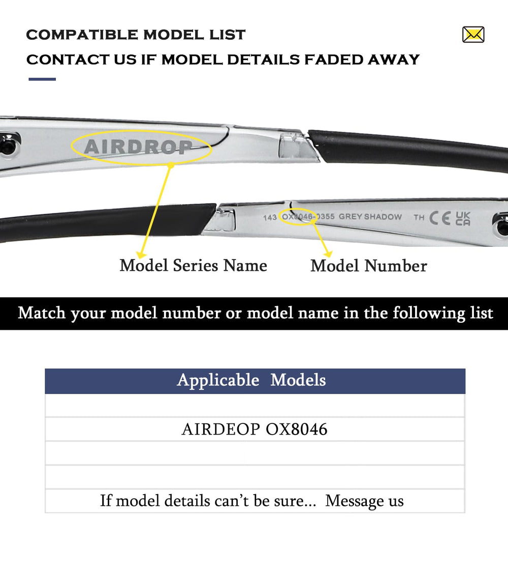Installation steps for TenDye earsocks on Oakley AirDrop frames