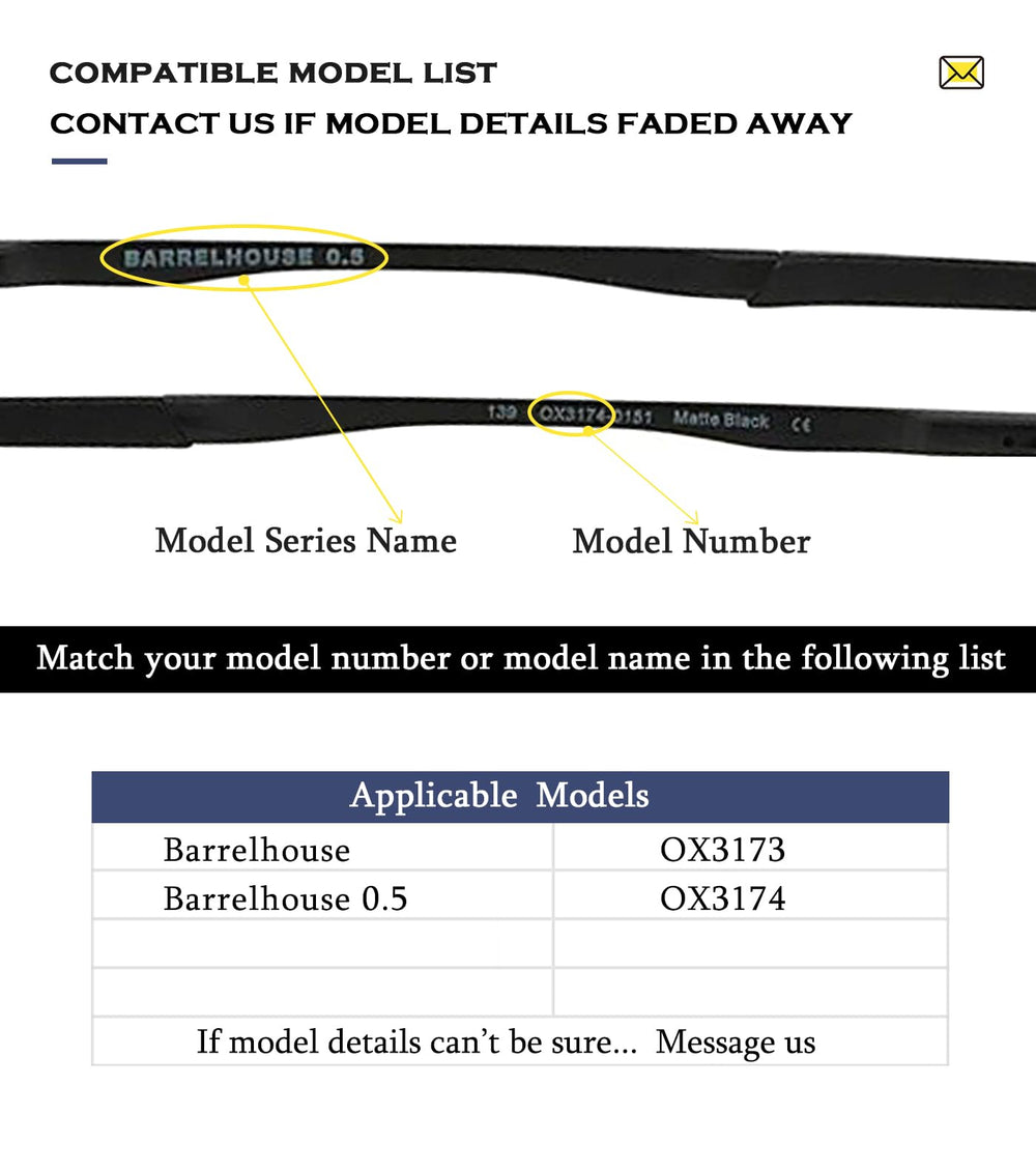 Oakley Barrelhouse earsocks by TenDye showing black rubber temple sleeves