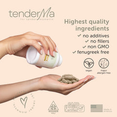 Serving TenderMa Elevate capsules for daily breastfeeding support