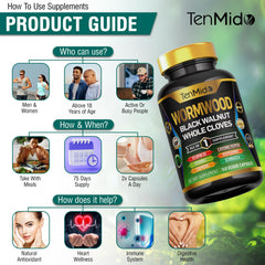 Vegetarian-friendly Tenmido Wormwood Capsules