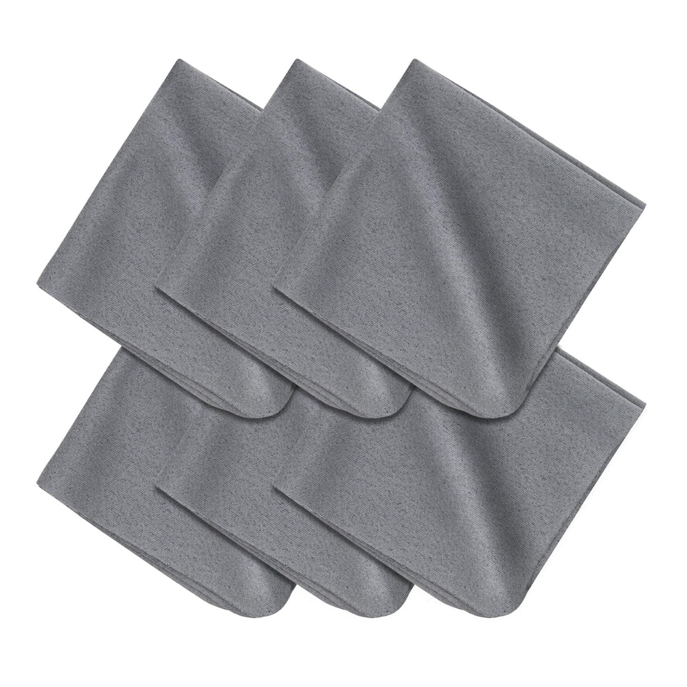 TENOC 6-pack microfiber cloths, gray, 6x6 inches