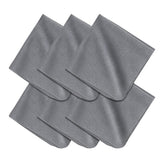TENOC 6-pack microfiber cloths, gray, 6x6 inches