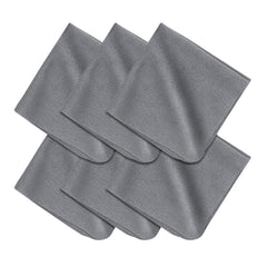 TENOC 6-pack microfiber cloths, gray, 6x6 inches