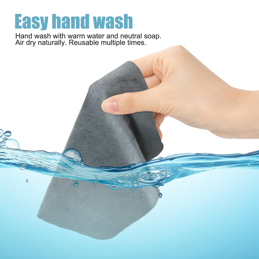 Machine washable, reusable microfiber cloths