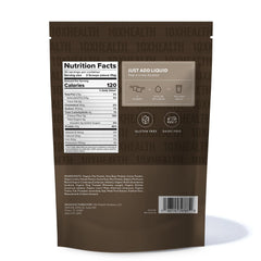 10X Health System vegan protein chocolate label close-up