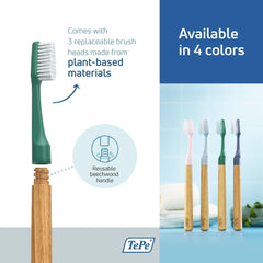 Pack of three replacement heads for TePe Choice toothbrush