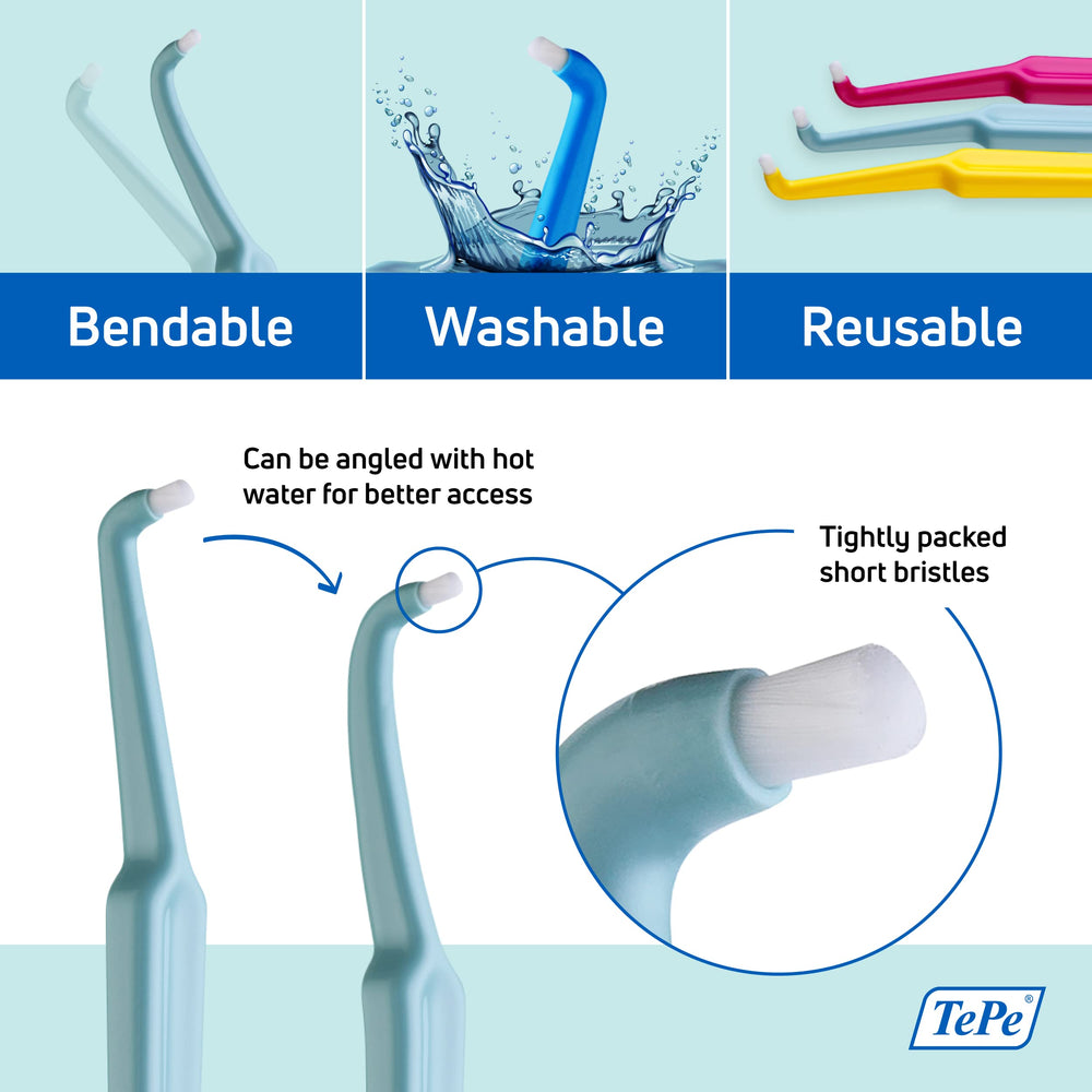 Toothbrush suitable for dental implants and dentures