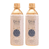 Two-pack 500mL bottles of TeraGanix EM-X Gold on white background