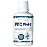 Front view of TeraGanix Organic Liquid Probiotic bottle with label