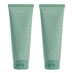 Toiletry bag paired with toothpaste for travel