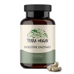 Terra Origin Digestive Enzymes bottle with label