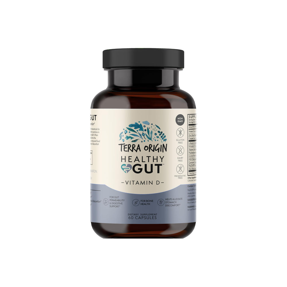 Healthy gut support with Vitamin D 5000 IU and capsules