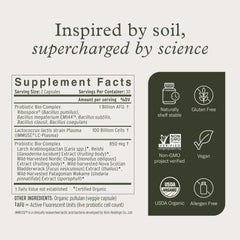 Front label of Terraflora Deep Immune Synbiotic packaging