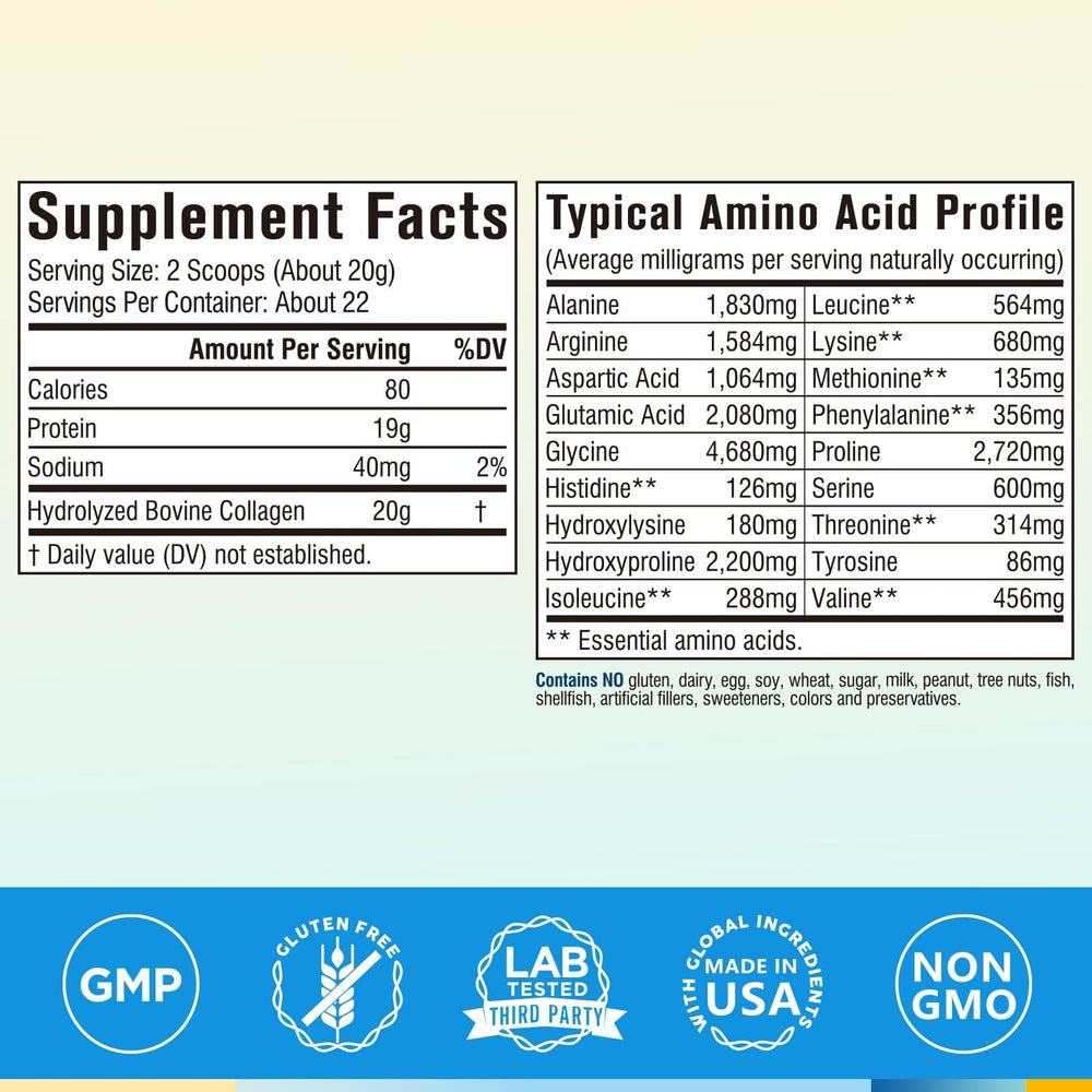 Unflavored collagen powder being stirred into a beverage