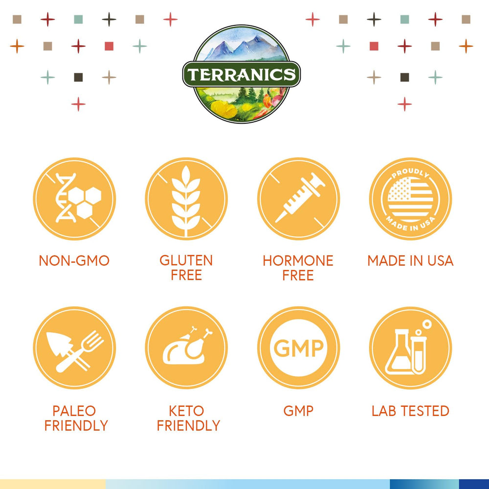 Terranics logo with product capsule