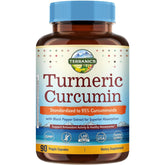 Terranics Turmeric Curcumin 1800mg with Black Pepper 15mg in vegan capsules, USA made