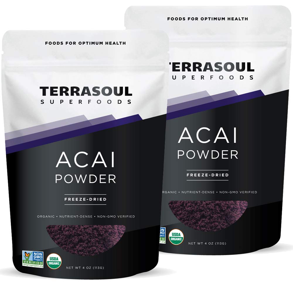 Terrasoul Organic Acai Berry Powder – 4 oz Pack of 2