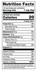 Label showing Organic, Non-GMO, Gluten-Free, Vegan certifications