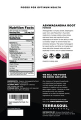 Organic Ashwagandha powder in a measuring spoon