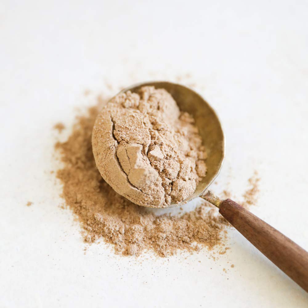 Terrasoul Maca powder label showing organic and vegan certifications