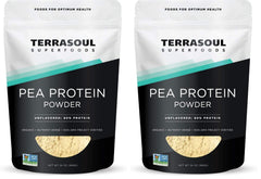 Terrasoul Organic Pea Protein pack-front with resealable pouch for convenient storage.