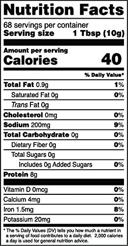 Terrasoul Organic Pea Protein serving scoop showing 26g protein per serving.