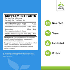 Close-up of Terry Naturally BioActive Magnesium Complex bottle