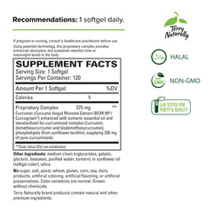Close-up of CuraMed 375mg antioxidant curcumin softgels