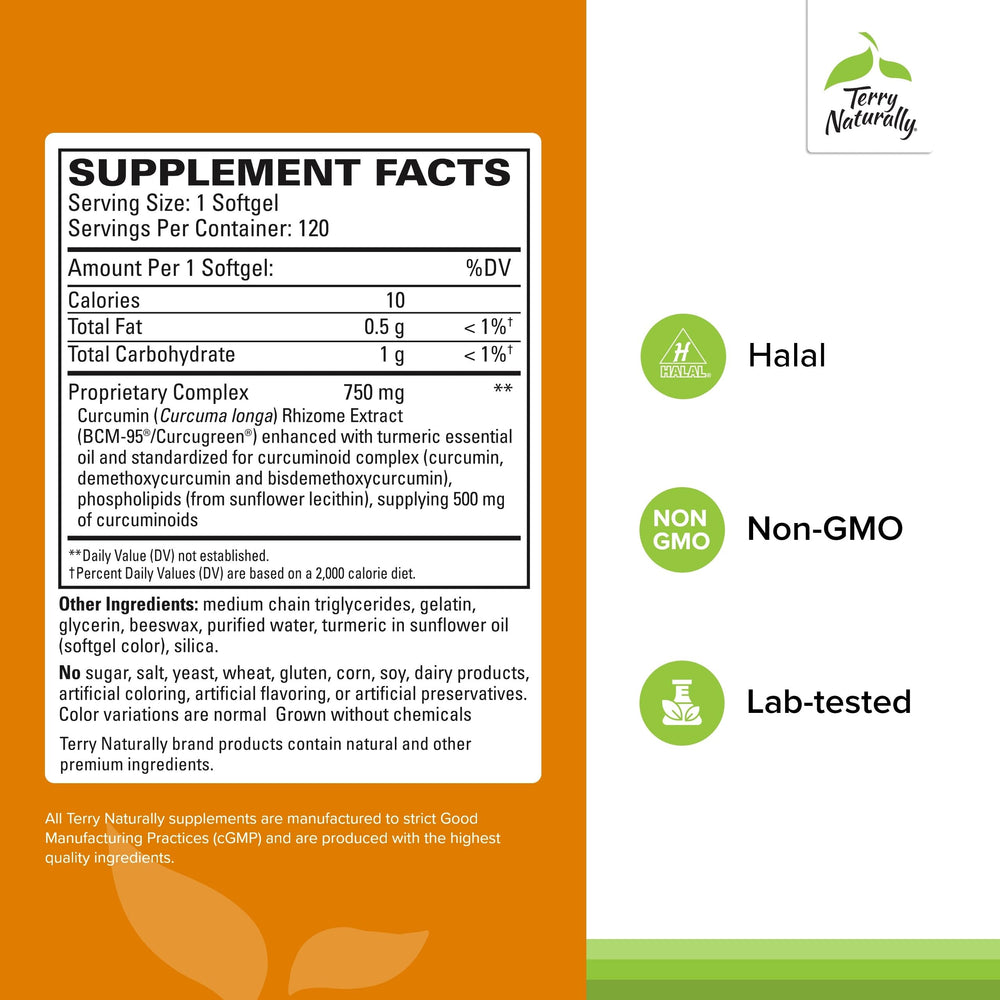 Two-pack CuraMed 750 mg packaging with 120 softgels each