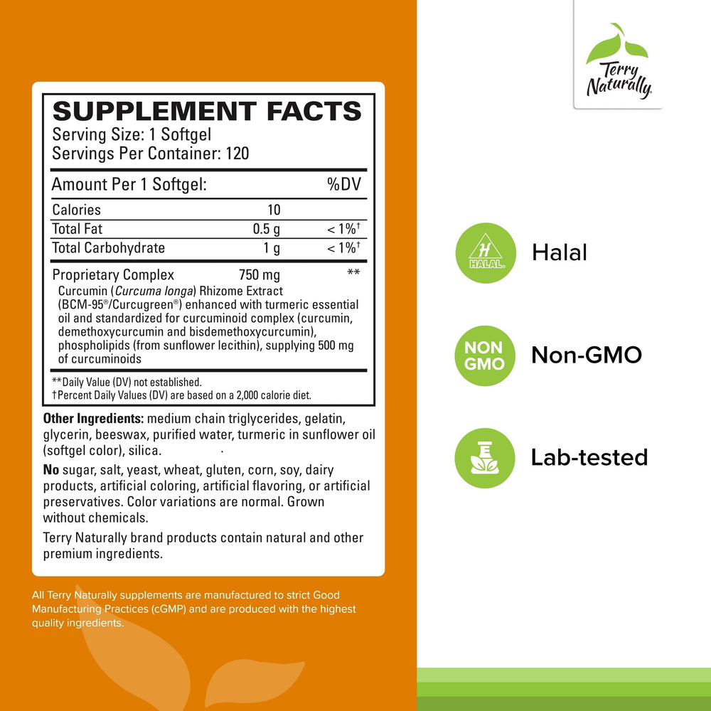 Close-up of CuraMed 750 mg softgels