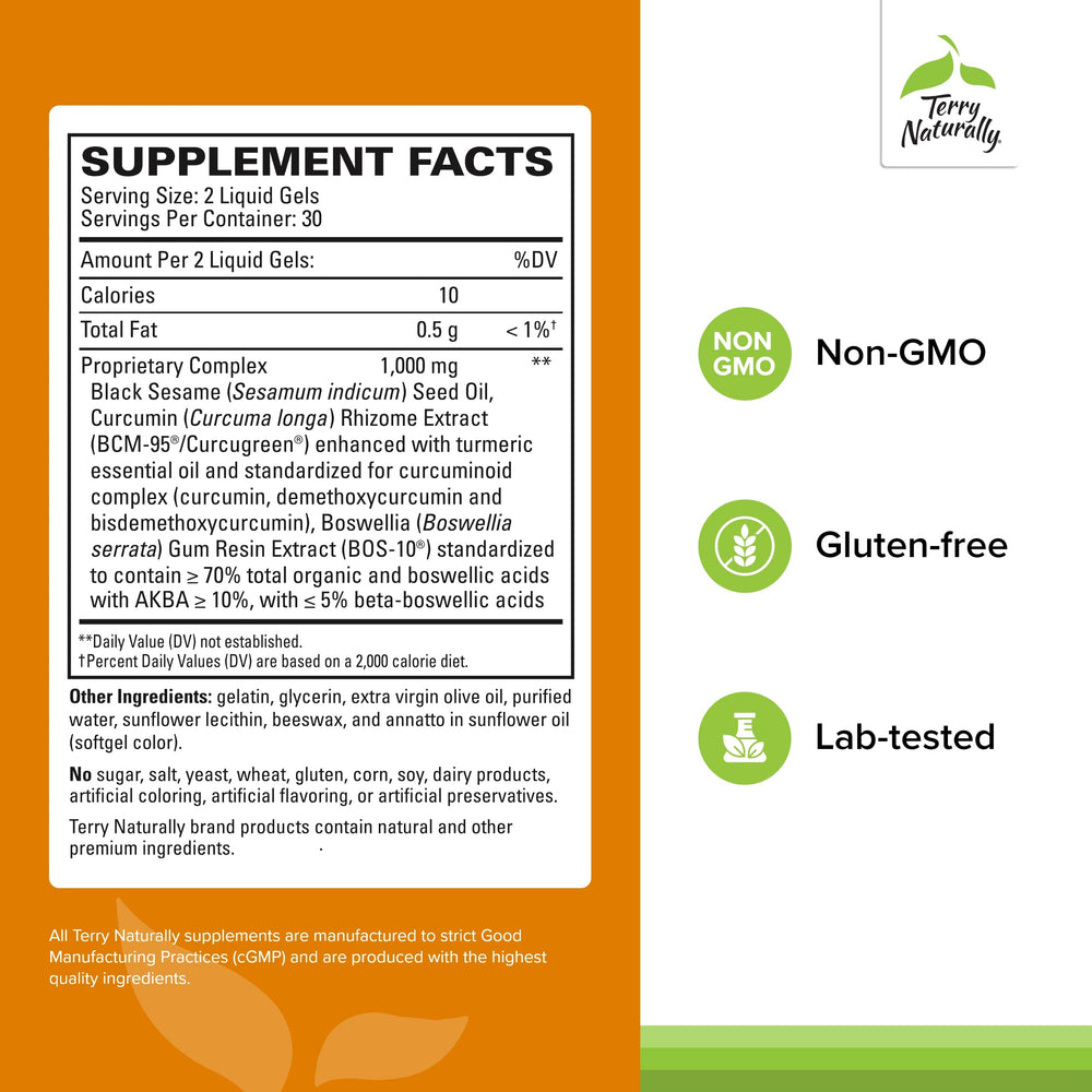 Close-up of BCM-95 curcumin and BOS-10 boswellia ingredients
