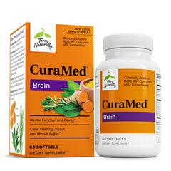 Terry Naturally CuraMed Brain bottle supports focus and mental clarity