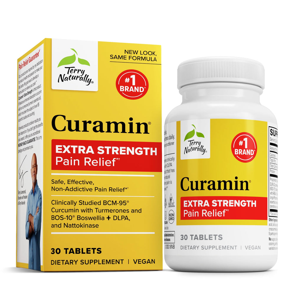 Terry Naturally Curamin Extra Strength bottle on white background