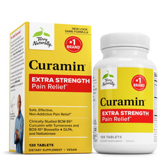 Terry Naturally Curamin Extra Strength product hero with 120 tablets