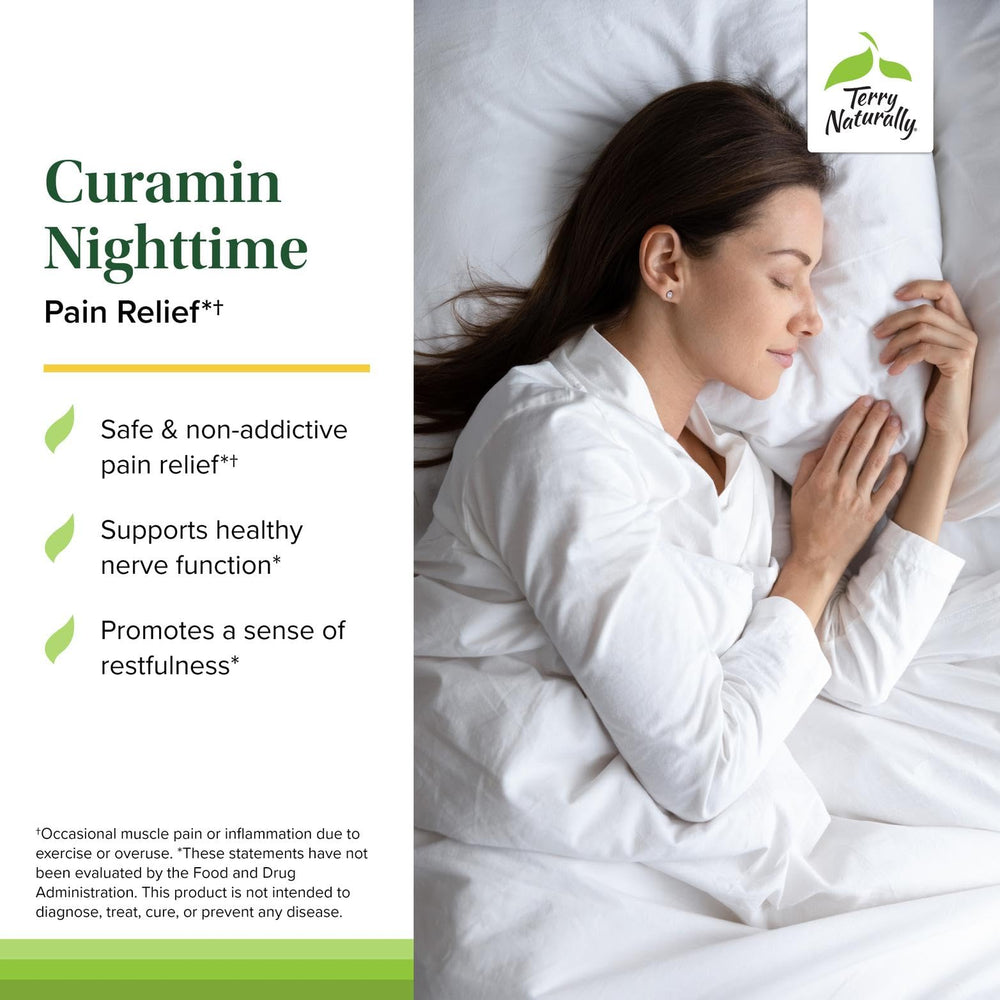 Curamin Nighttime capsules containing melatonin and DLPA