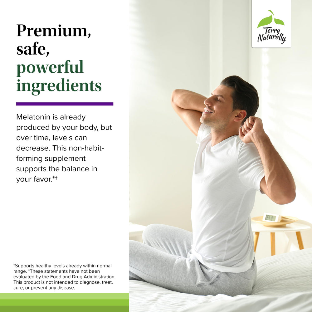 Ingredient and supplement facts for Terry Naturally Melatonin EP 120 5mg