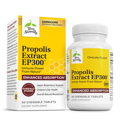 Front view of Terry Naturally Propolis Extract EP300 60-chewable tablets package