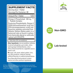 Terry Naturally Vectomega packaging box emphasizes allergen-friendly ingredients.