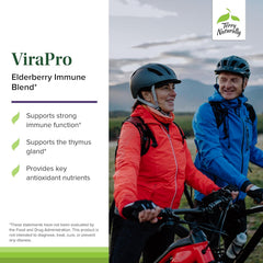 Elderberries and vitamins used in Terry Naturally ViraPro formula.