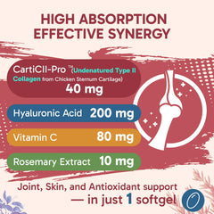 CartiCII-Pro undenatured Type II Collagen capsules