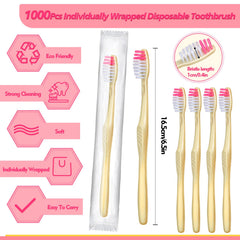 Individually wrapped disposable toothbrushes for travel