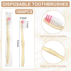 Individually wrapped disposable toothbrush in clear packaging
