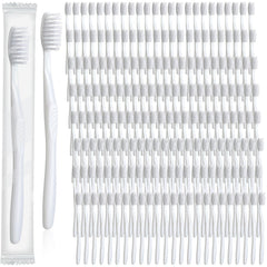 Bulk pack of Tessco disposable toothbrushes with soft bristles, individually wrapped
